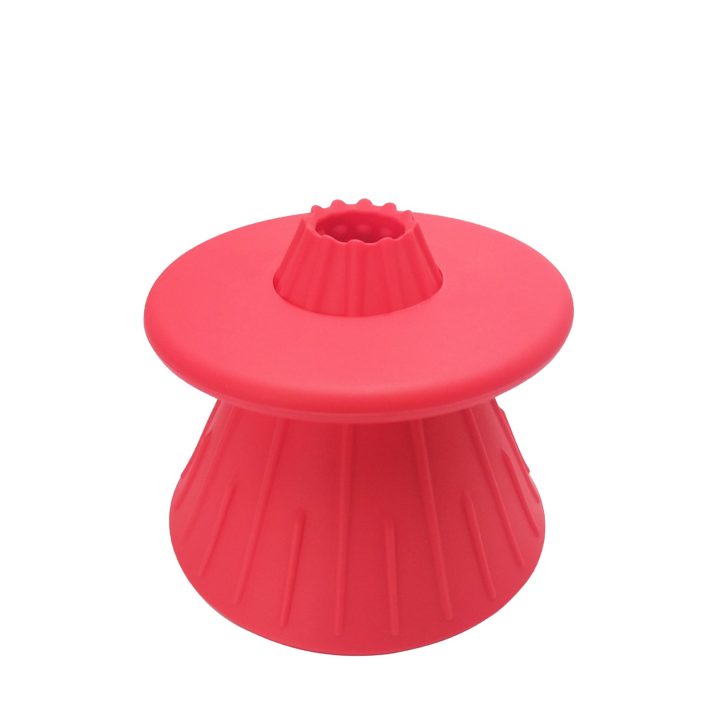 Red V60 Style Silicone Pour Over Coffee Dripper With Base