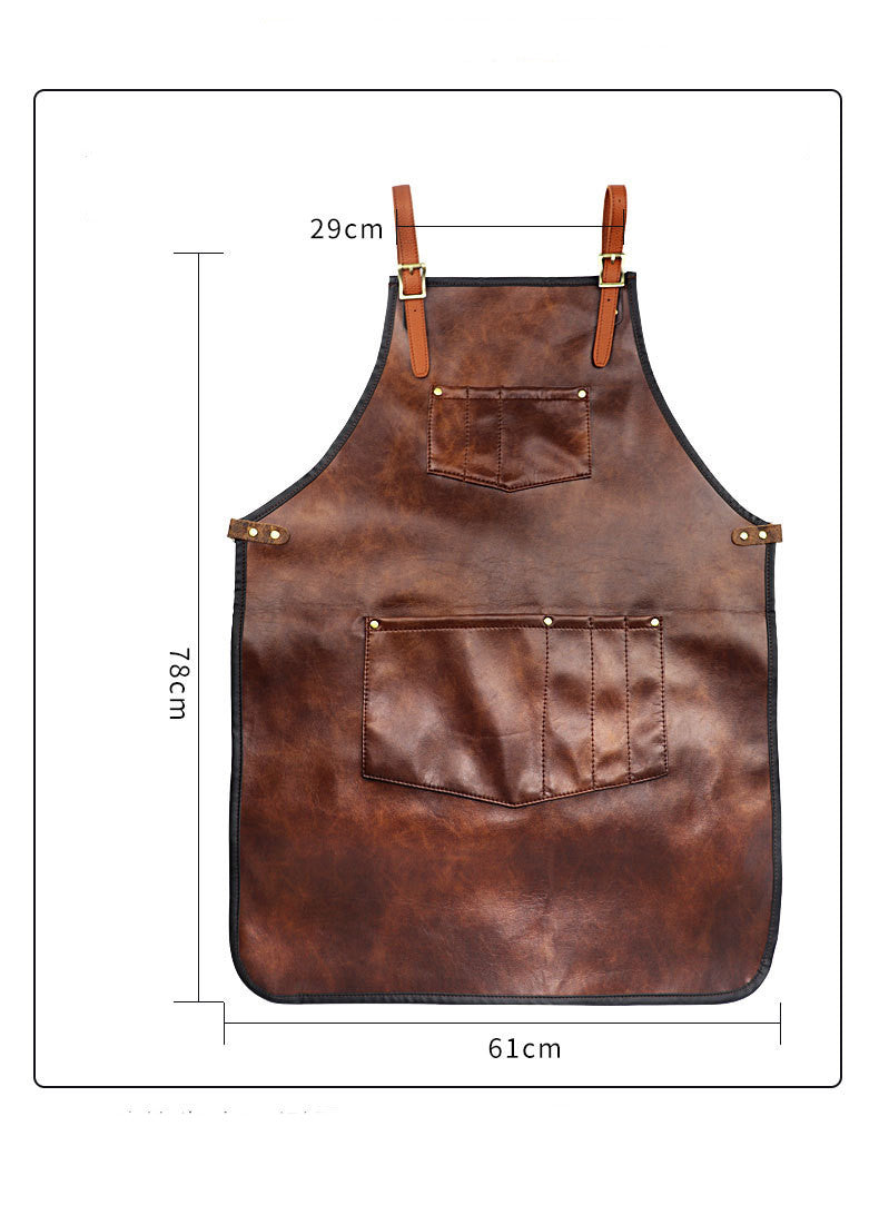 Dimensions for the Products Waterproof Brown PU Leather Apron