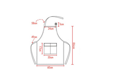 Waterproof PVC Apron Dimensions