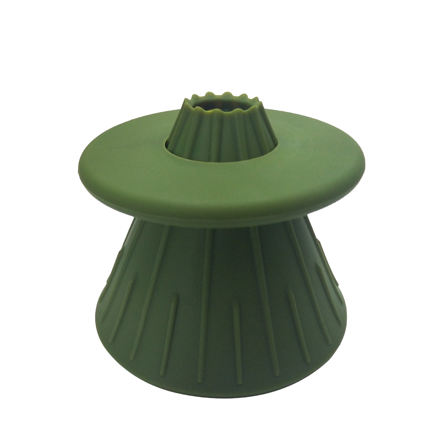 Green V60 Style Silicone Pour Over Coffee Dripper With Base