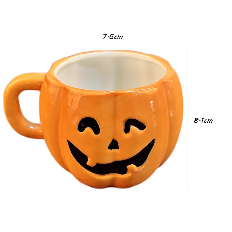 Jack-O-Lantern Pumpkin Coffee Mug – Fun Halloween Ceramic Mug for Fall Drinks & Spooky Season