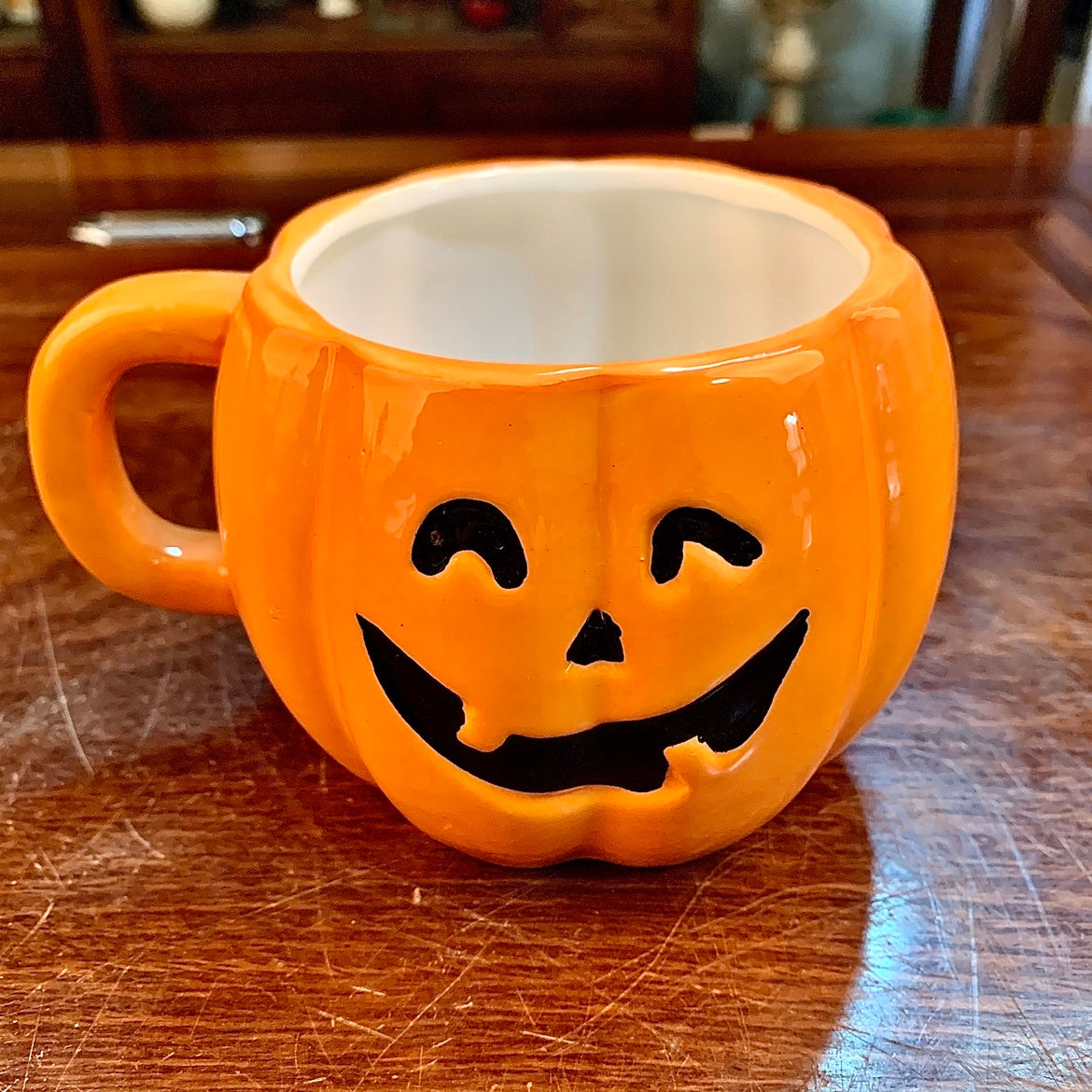 Jack-O-Lantern Pumpkin Coffee Mug – Fun Halloween Ceramic Mug for Fall Drinks & Spooky Season