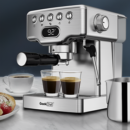 Nerd Out To This Geek Chef Professional 20 Bar Espresso Machine | With Digital Display