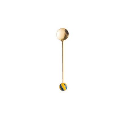 Golden Stainless Steel Sports Spoon - Perfect for Game Nights, Drinks, and Desserts