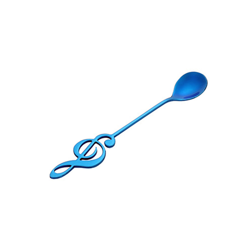 Treble Clef Stainless Steel Coffee Spoons in blue