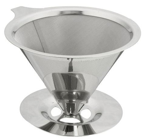 Stainless Steel Pour Over Cone Dripper With Base