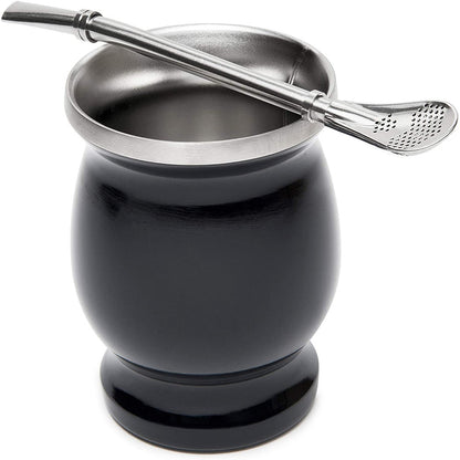 Classic Stainless Steel Mate Cup and Straw for Savoring Yerba Mate Anywhere You Go |  (Taza De Mate Con Bombilla/Popote)