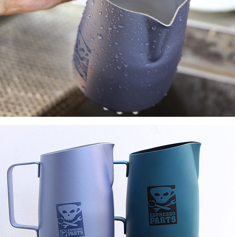 3 Barista Milk Pitchers with Cool Skull Design by Espresso Parts 