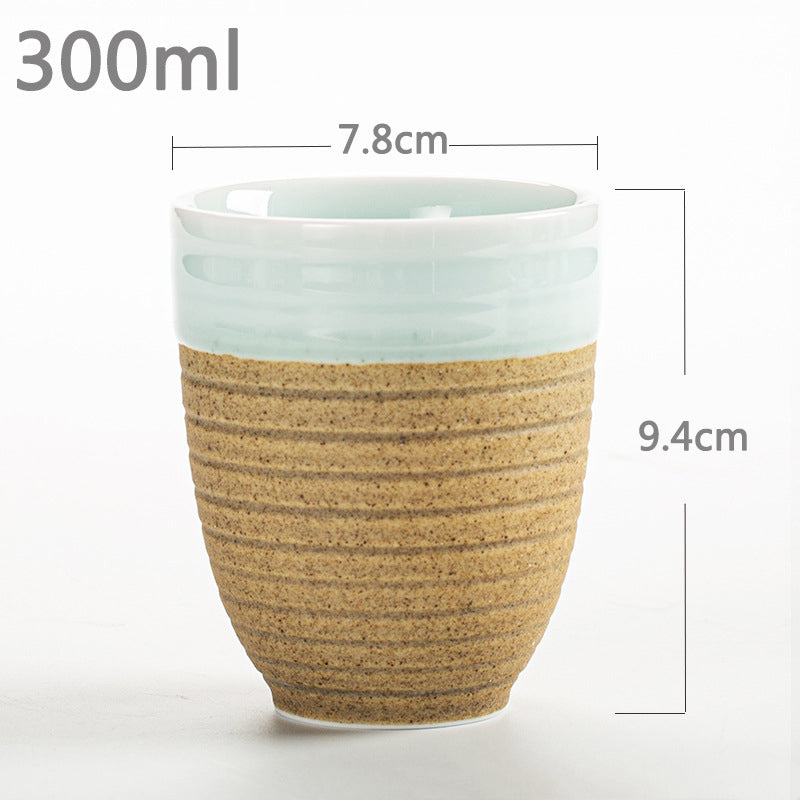 Unique Conical Ribbed Tea Cup in Beach B (10.14 fl oz / 300ml)