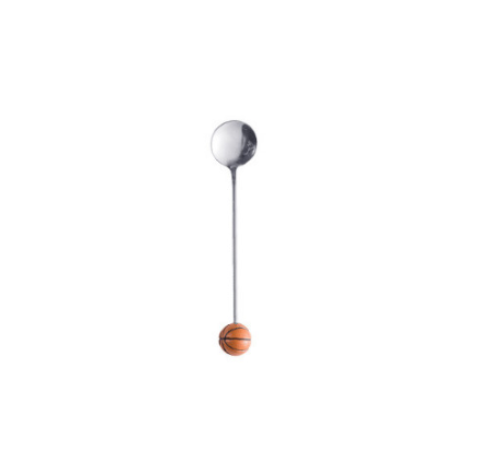 Silver Stainless Steel Sports Basketball Spoon