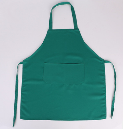 Unisex Halter Neck Apron with Pockets in green