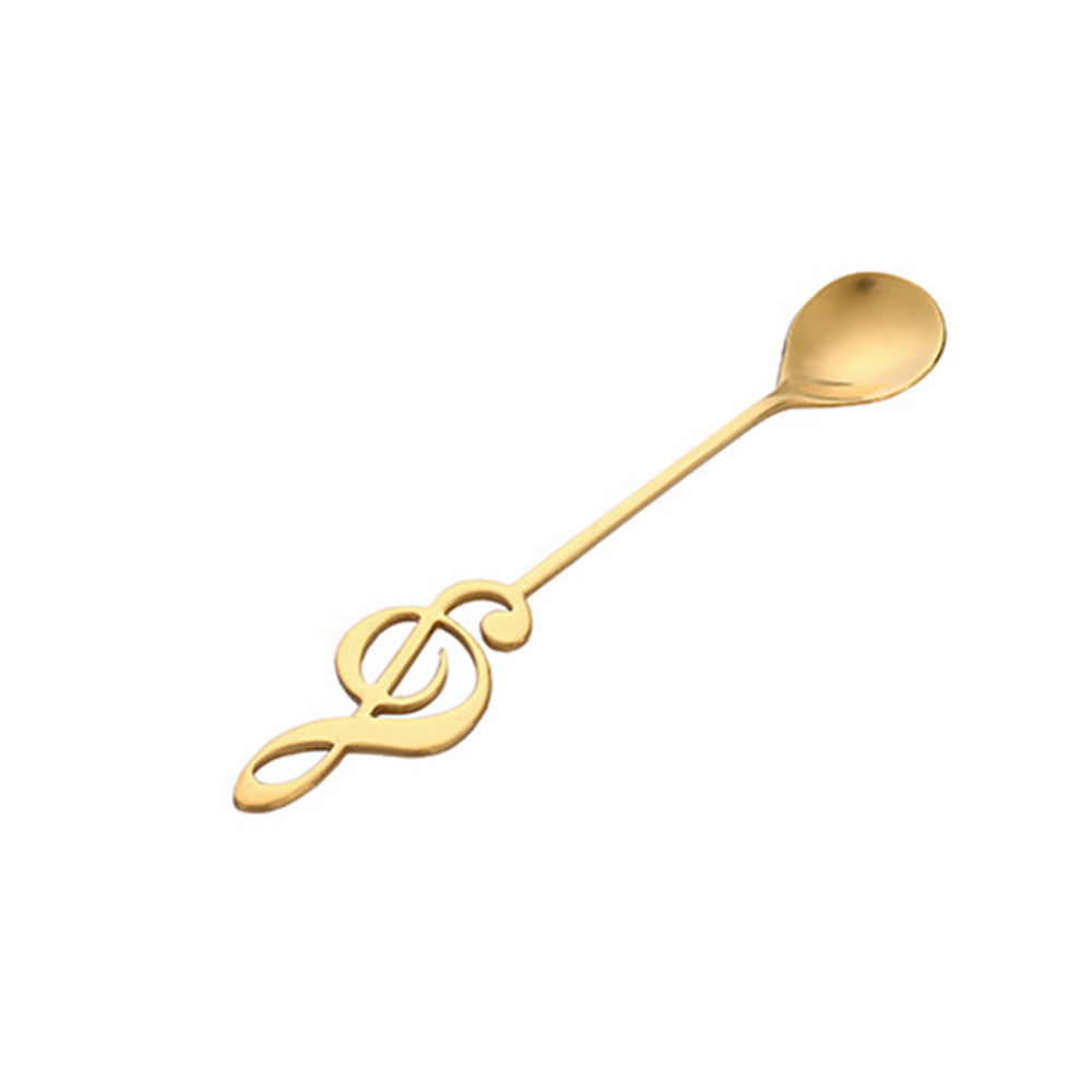 Treble Clef Stainless Steel Coffee Spoons in gold