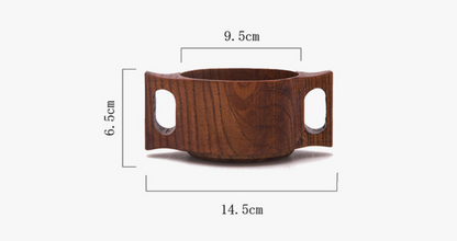 Unique Japanese Style Wooden Bowl - Perfect for Serving Food and Drinks