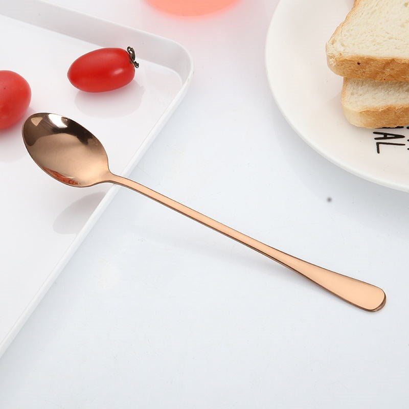 Stainless Steel Dessert and Table Spoon in Rose Gold, in Style A (Bigger Spoon Shape)