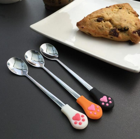 Stainless Steel Cute Animal Paw Spoons