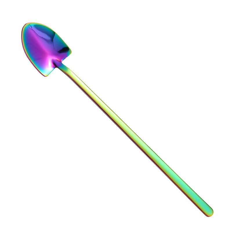 Long Coffee Shovel Spoon in Rainbow Color