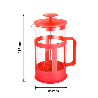 33.81 fl oz (1L) French Press Coffee Maker in red.