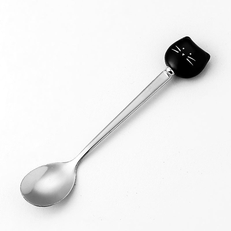 Black Cat Pet Handle Spoon.