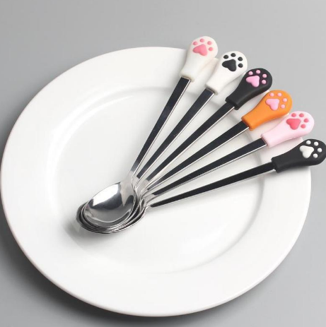 Stainless Steel Cute Animal Paw Spoons