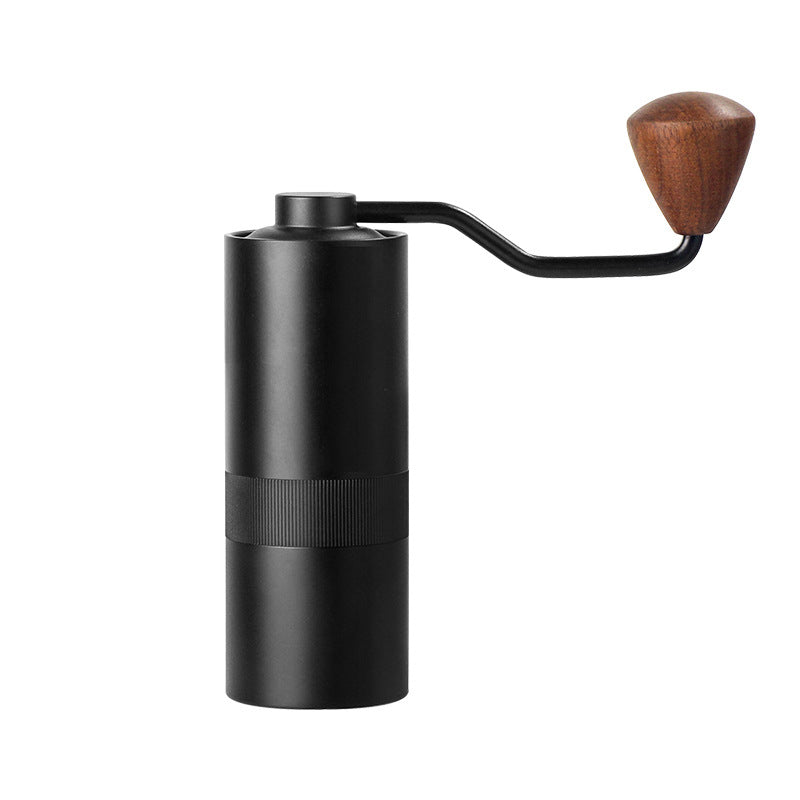 Sleek Black Compact Manual Coffee Grinder