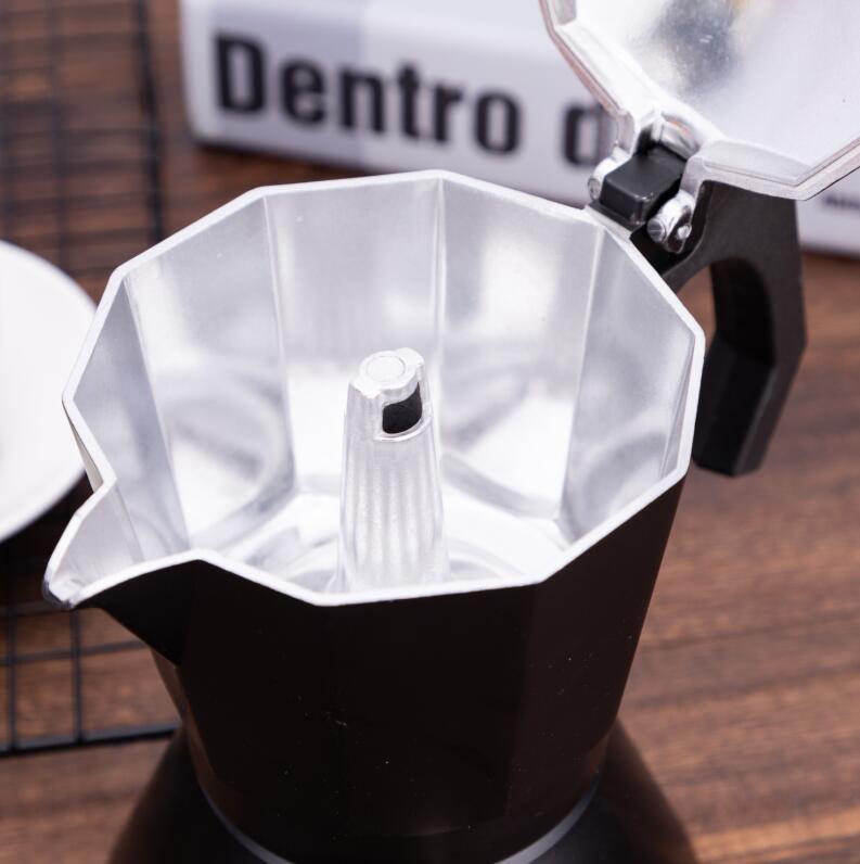 Black Aluminum Moka Pot 