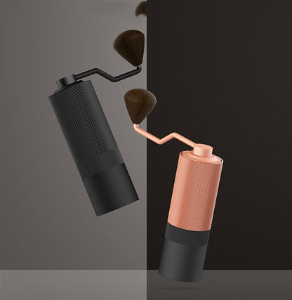 The Wizard Manual Coffee Grinder in Charcoal and Pink & Charcoal