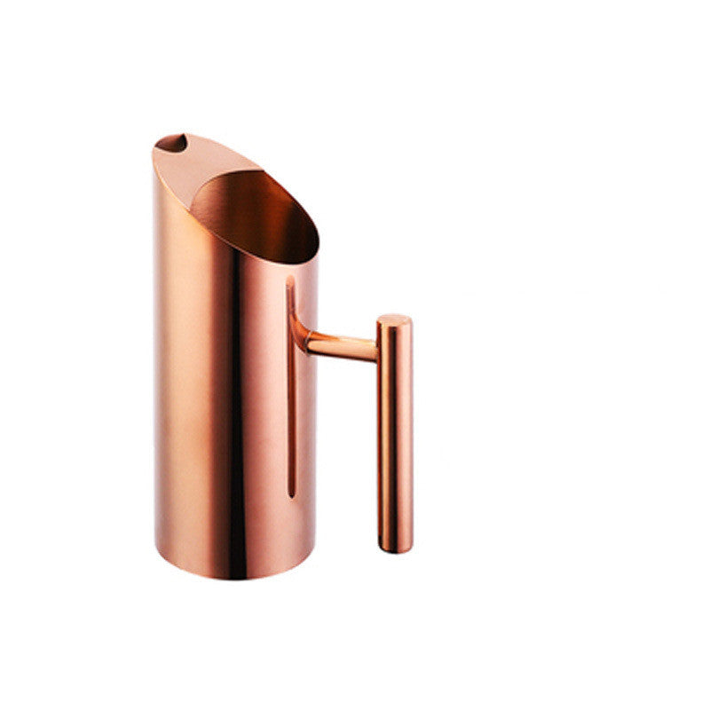 Small Stainless Steel Water Pitcher in Rose Gold