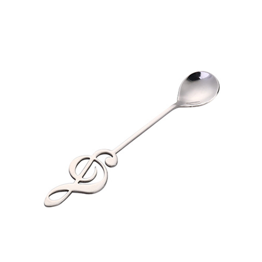 Treble Clef Stainless Steel Coffee Spoons in silver