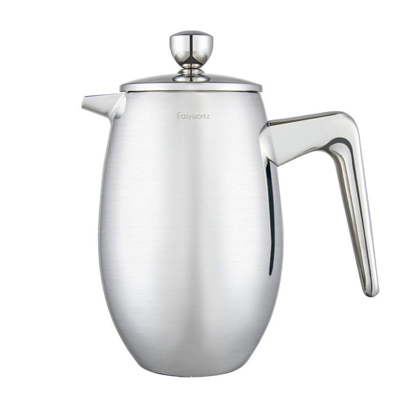 EasyWorkz Stainless Steel Double-Layered French Press Coffee Pot