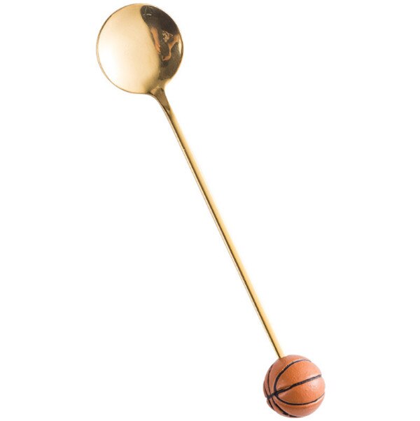 Golden Stainless Steel Sports Spoon - Perfect for Game Nights, Drinks, and Desserts