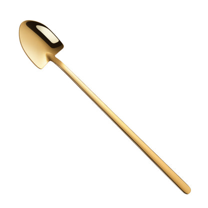 Long Coffee Shovel Spoon in Gold