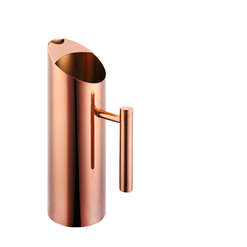 Medium Stainless Steel Water Pitcher in Rose Gold