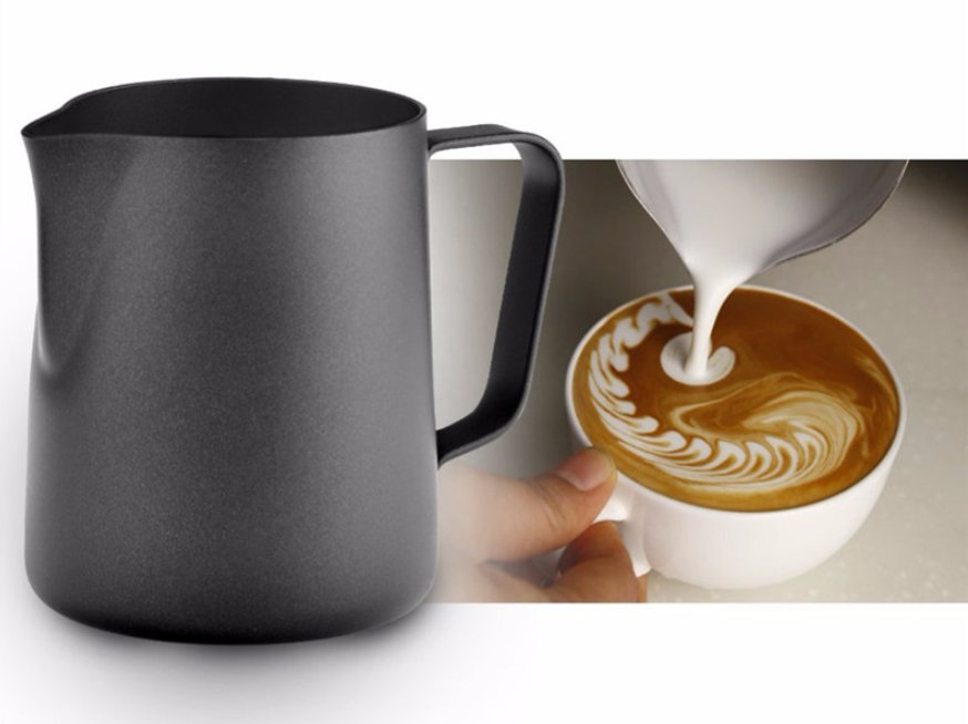 Matte Charcoal Black Milk Pitcher