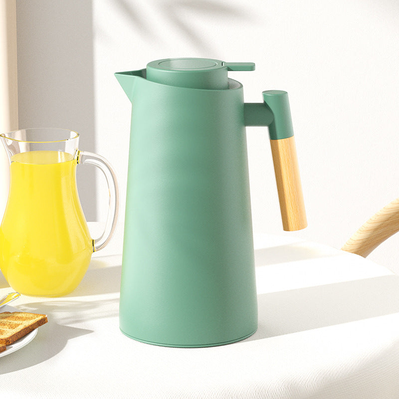 Sleek, Modern Electric Kettle with Beechwood Handle - Contemporary Kitchen Essential