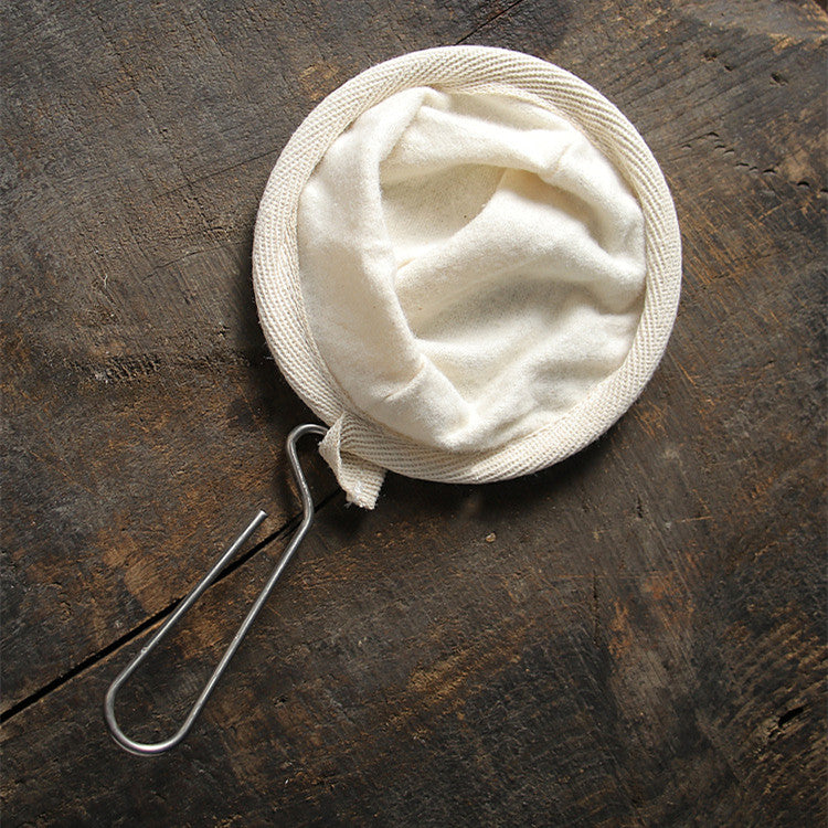 Reusable Cloth Coffee Filter with Stainless Steel Handle