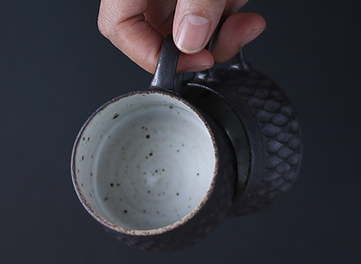 Handmade Stoneware Cup And Saucer Set