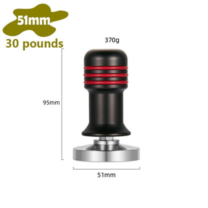 51 mm Professional-Grade Stainless Steel Tamper in red & black handle