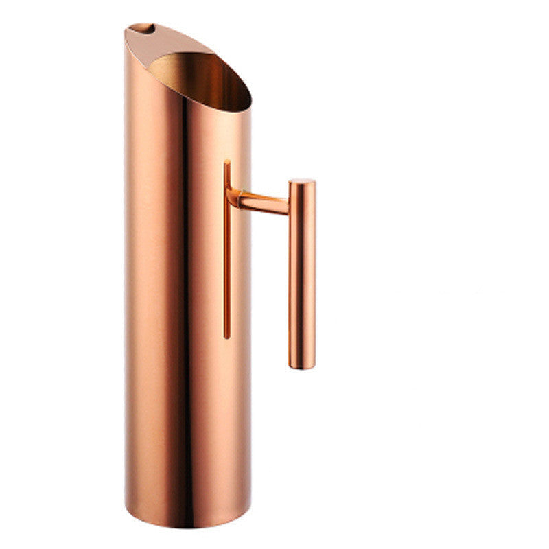 Large Stainless Steel Water Pitcher in Rose Gold