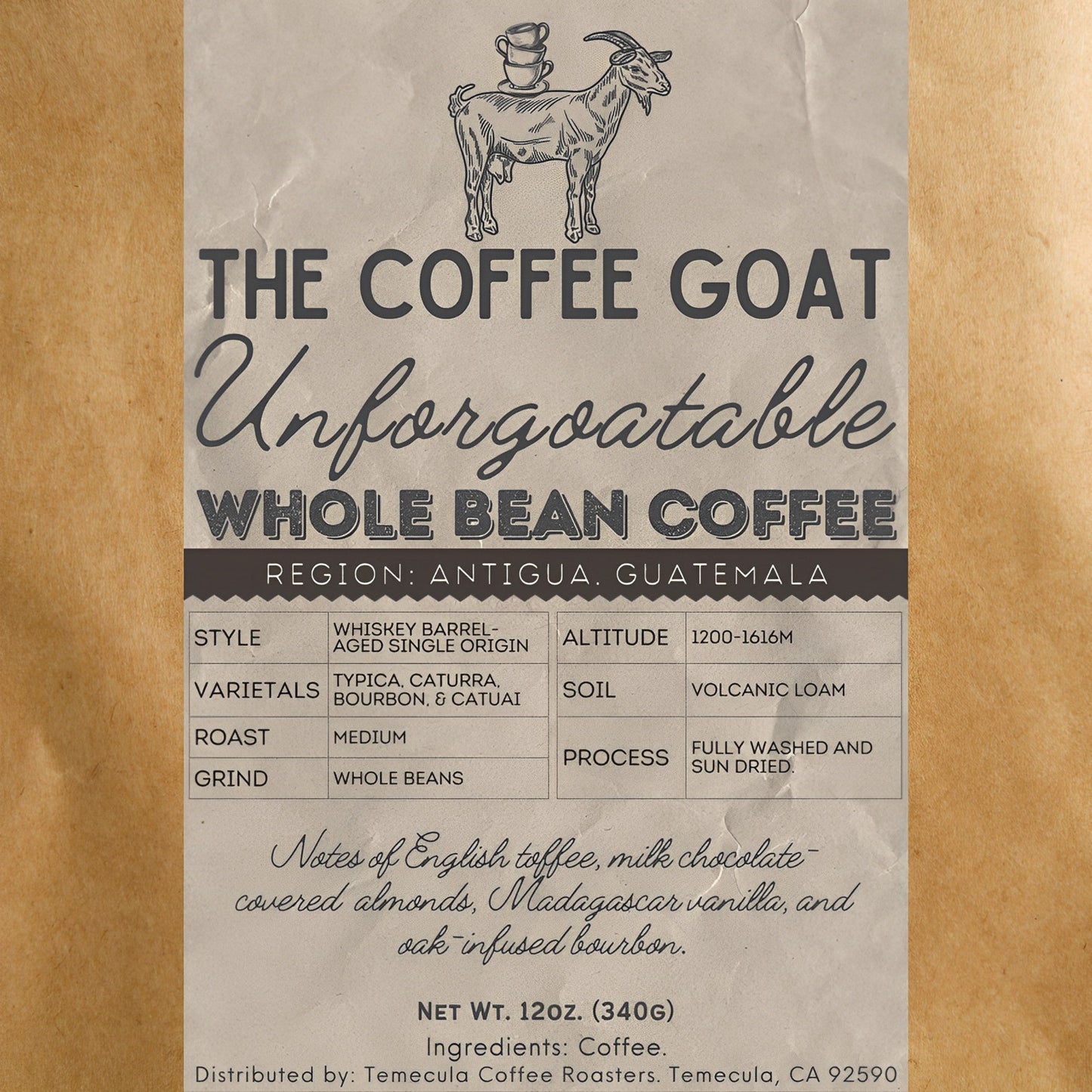 "Unforgoatable" | Premium Small-Batch Whiskey Barrel-Aged Coffee