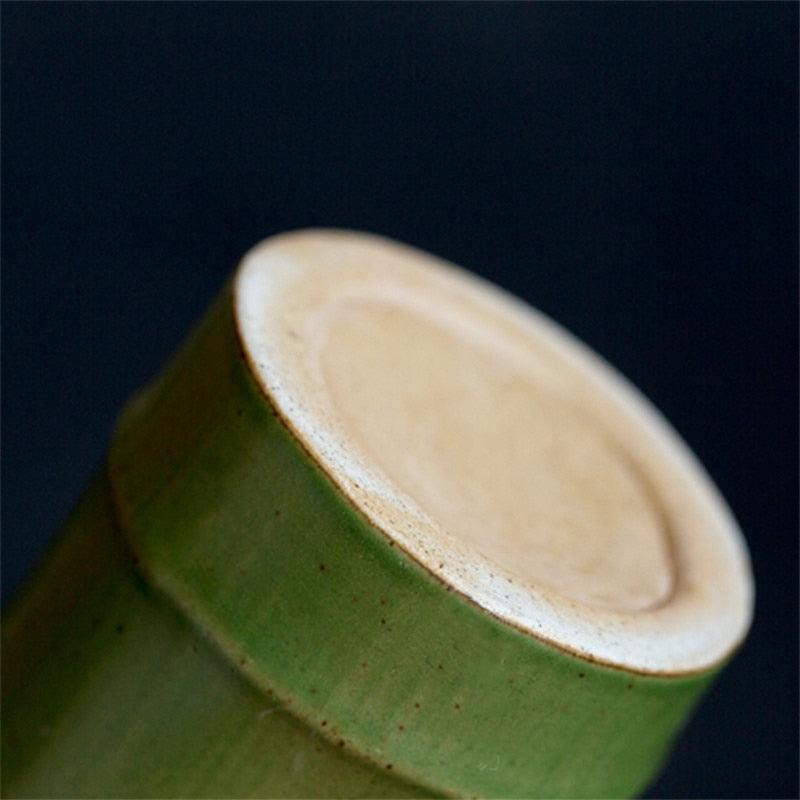 Bottom of Handmade Ceramic Bamboo Shoot Shaped Cup 