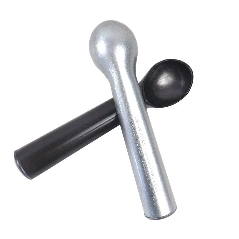 2 Classic Non-Stick Ice Cream Scoops in matte silver and black.