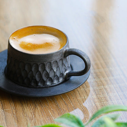 Handmade Stoneware Cup And Saucer Set