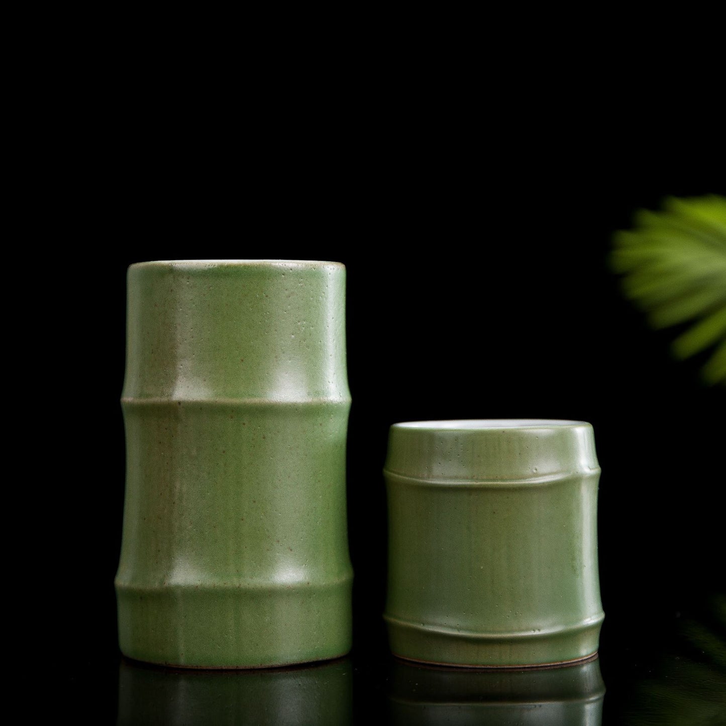 Small and Medium Handmade Ceramic Bamboo Shoot Shaped Cup 