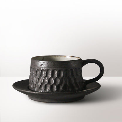 Handmade Stoneware Cup And Saucer Set