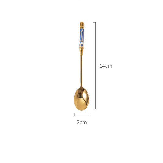 English Afternoon Tea Spoon with Ceramic Handle