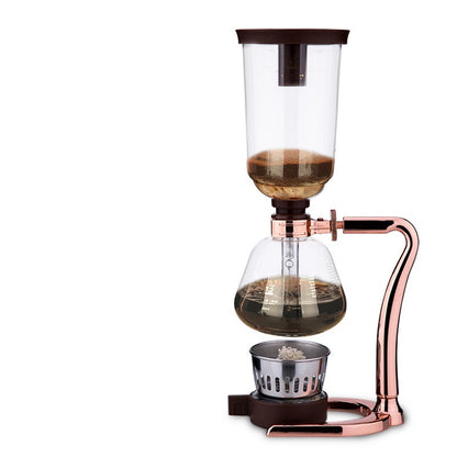 Premium Rose Gold Vintage-Style Siphon Coffee Pot