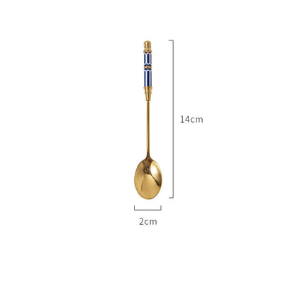 English Afternoon Tea Spoon with Ceramic Handle