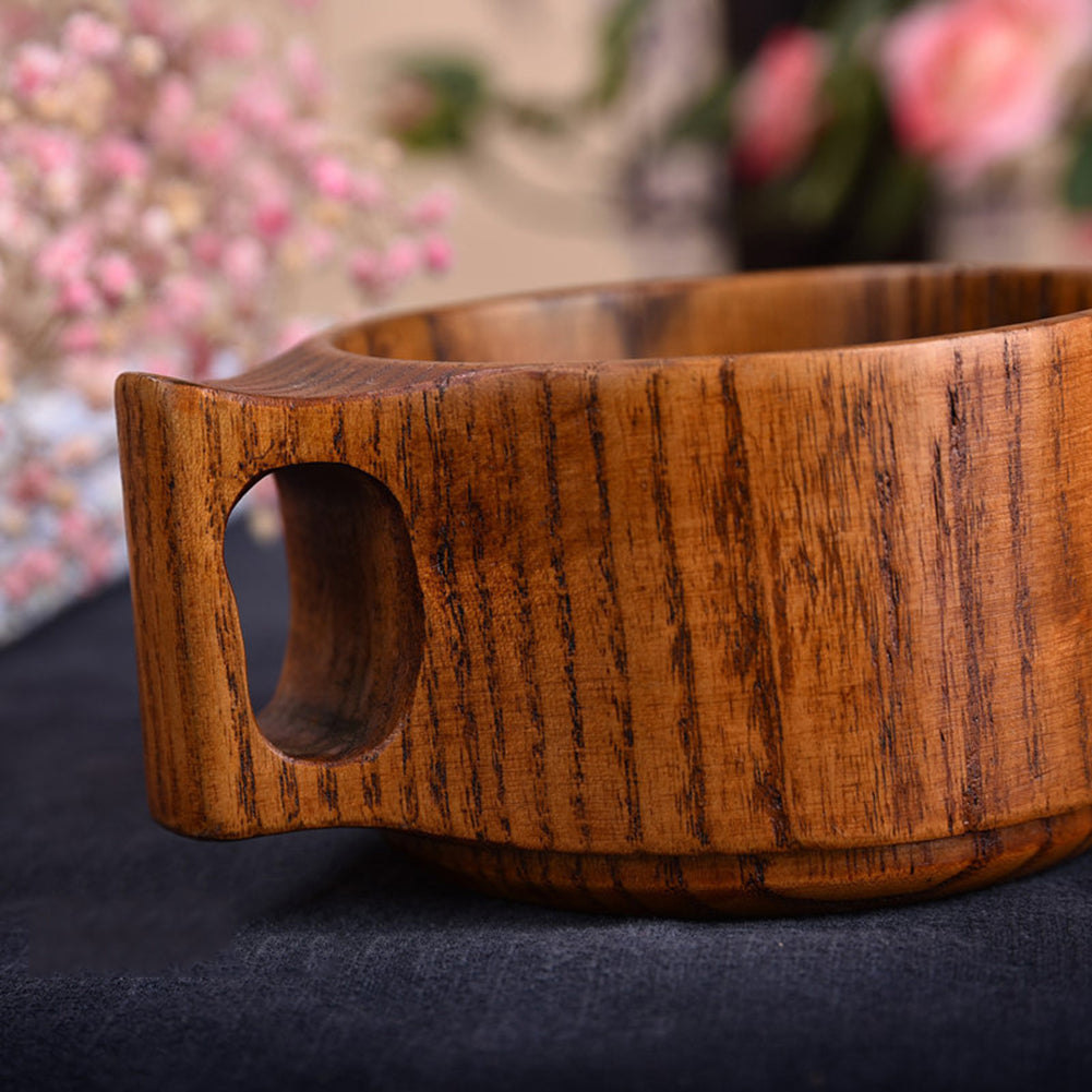 Unique Japanese Style Wooden Bowl - Perfect for Serving Food and Drinks